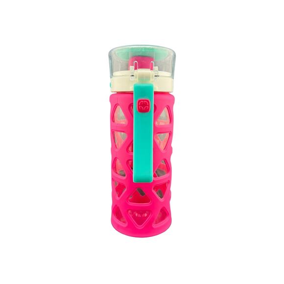 Ello Pink and Blue Plastic BPA Free Water Bottle 15 oz with Strap - Picture 4 of 5